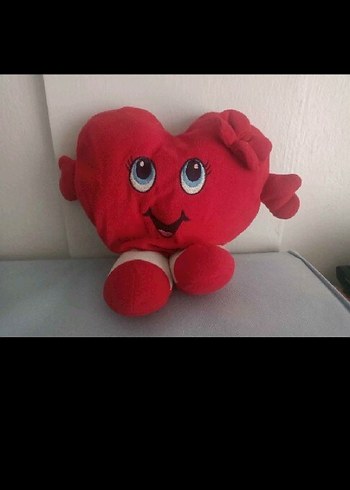 Kırmızı Kalp Figürlü Peluş Oyuncak 35cm