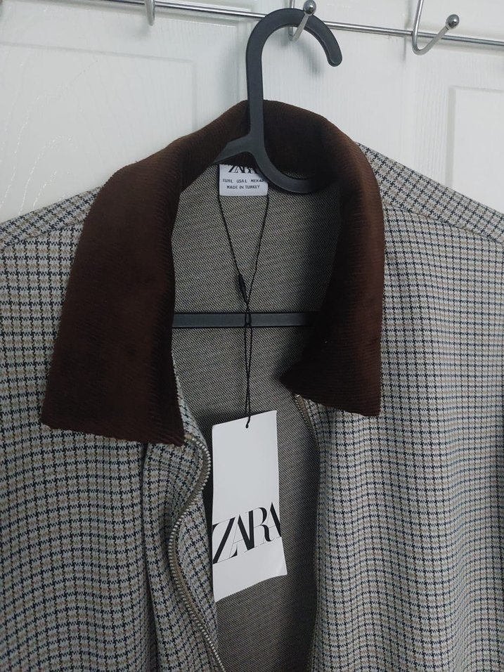 Erkek Gri Midi Fermuarlı Ceket #ZARA - Görsel 5