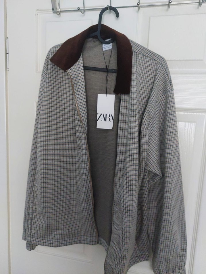 Erkek Gri Midi Fermuarlı Ceket #ZARA - Görsel 4