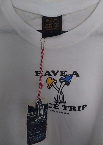 Beyaz Kısa Kollu Pamuklu Tişört - Görsel 4