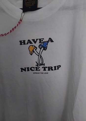 Beyaz Kısa Kollu Pamuklu Tişört - Görsel 3