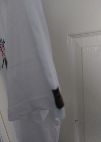 Beyaz Kısa Kollu Pamuklu Tişört - Görsel 2