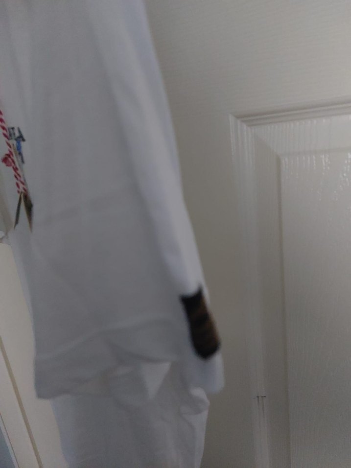 Beyaz Kısa Kollu Pamuklu Tişört - Görsel 2