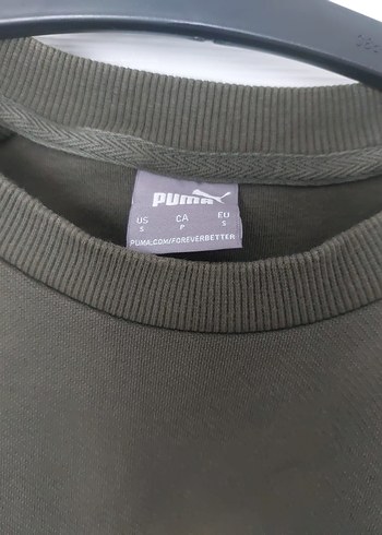 #Haki #Puma Erkek #Sweatshirt, Bisiklet Yaka, Rahat Kesim - Görsel 3
