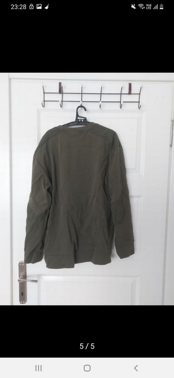 #Haki #Puma Erkek #Sweatshirt, Bisiklet Yaka, Rahat Kesim - Görsel 5