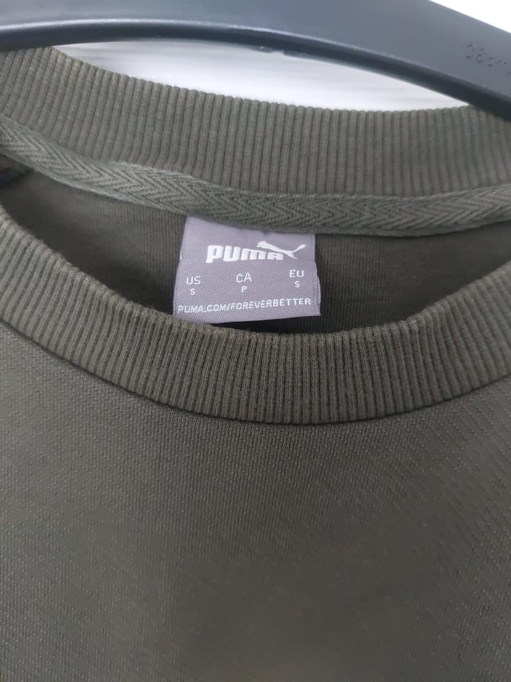 #Haki #Puma Erkek #Sweatshirt, Bisiklet Yaka, Rahat Kesim - Görsel 3