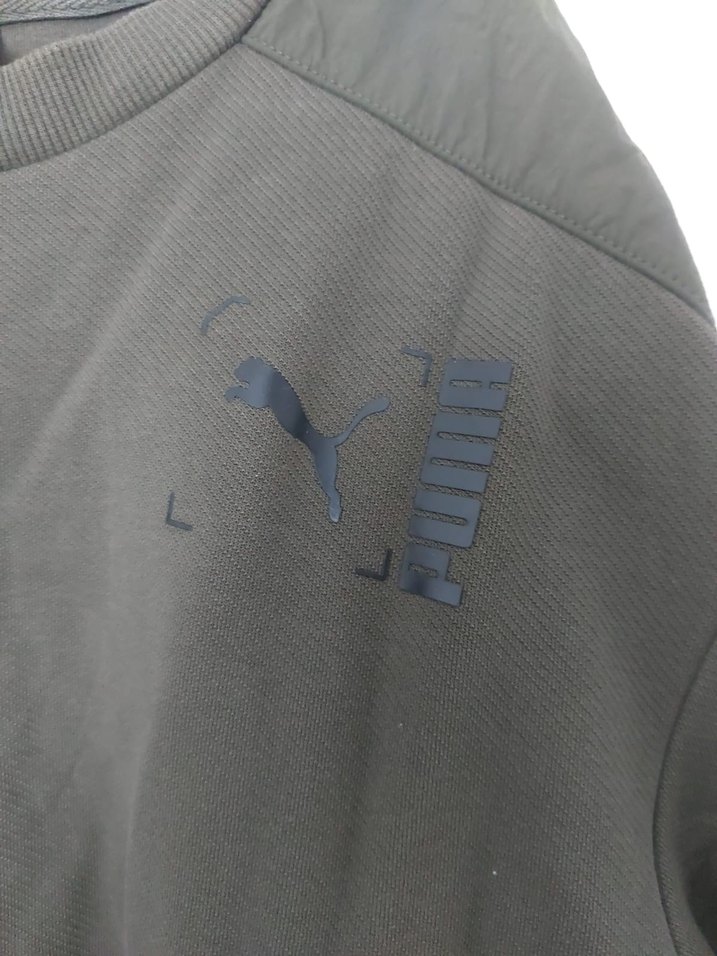 #Haki #Puma Erkek #Sweatshirt, Bisiklet Yaka, Rahat Kesim - Görsel 2