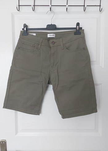 Haki #Jack&Jones Renk Rahat Kesim Denim Erkek Şort