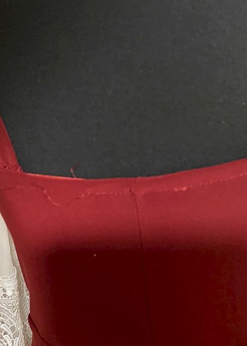 Trendyol & Milla Bordo volan detaylı Uzun Abiye Elbise