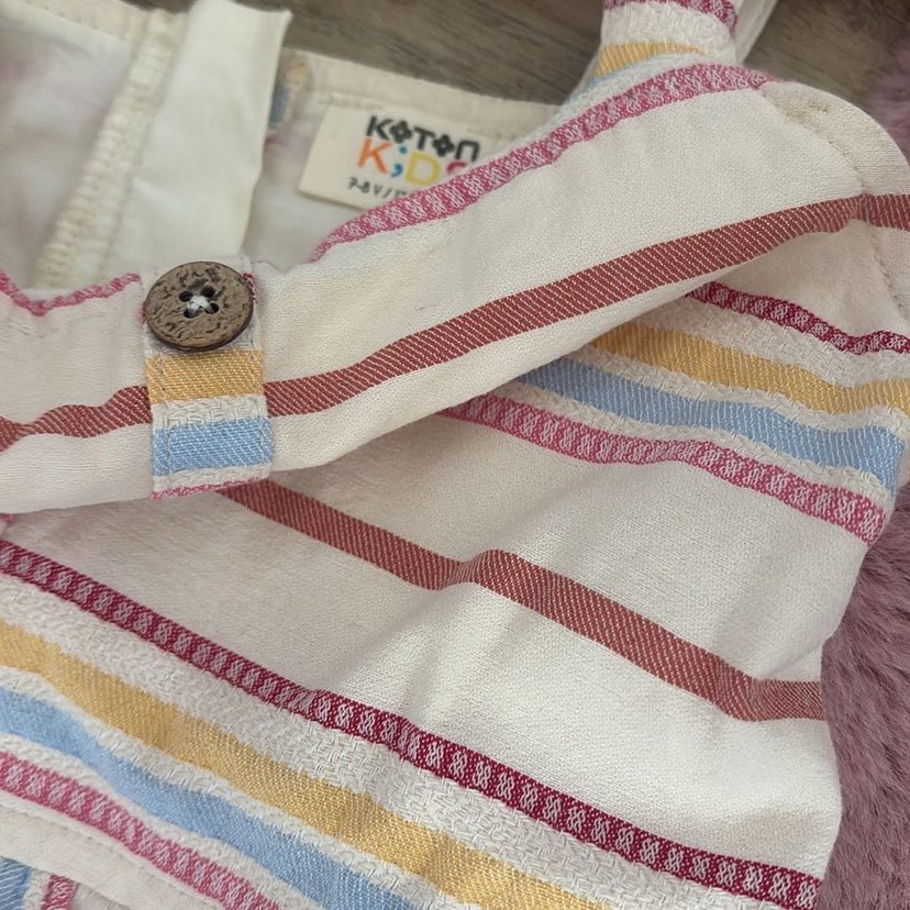 Kız Çocuk Çok Renkli Askılı Elbise - Görsel 3