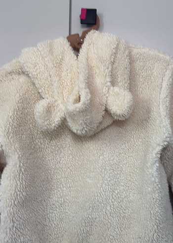 Kızlar için Bej Peluş Sweatshirt - Görsel 2