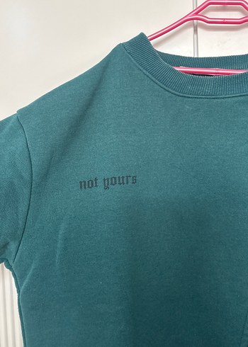 Trendyol & Milla Kadın Siyah Yeşil Salaş Sweatshirt