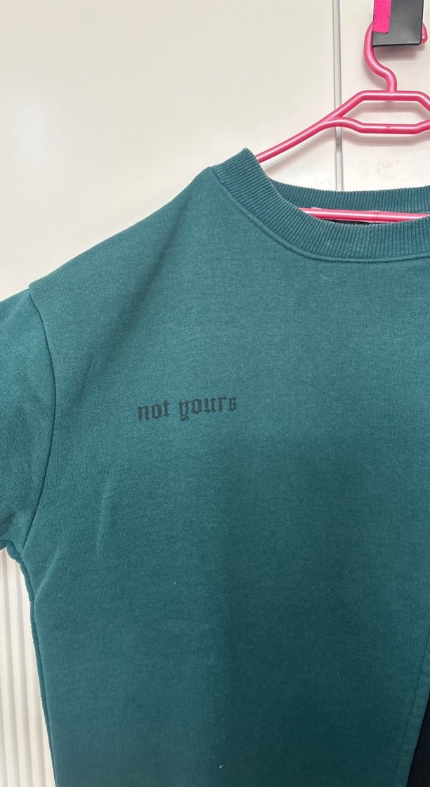 Kadın Siyah Yeşil Salaş Sweatshirt - Görsel 2