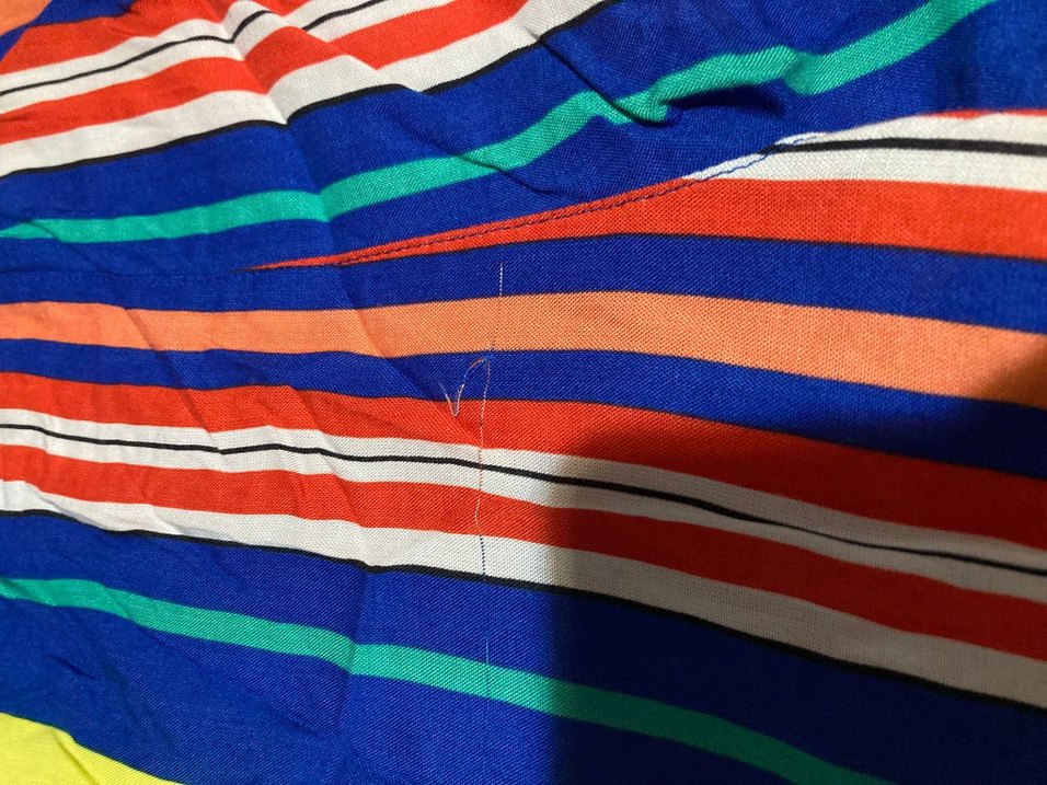 Renkli Çizgili Lastikli Bol Pantolon - Görsel 2