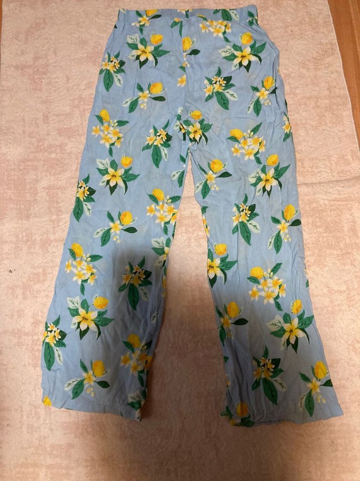 desenli lastikli bol pantolon - Görsel 2