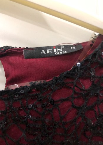 Abiye Bordo Uzun Kollu Drapeli Abiye Elbise