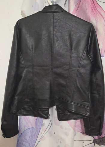 m Beden siyah Renk Deri Siyah Biker Ceket
