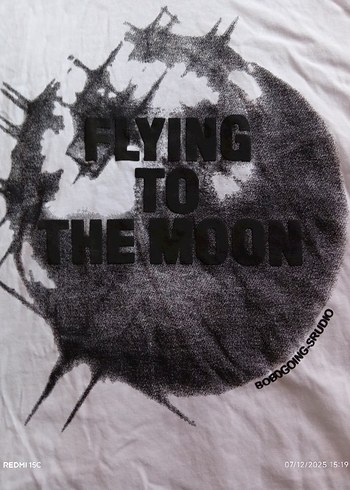 Baskılı Beyaz Tişört - Görsel 2