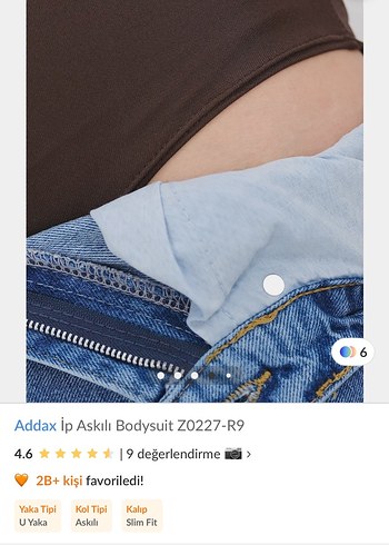 s Beden Addax Kahverengi Askılı Bodysuit