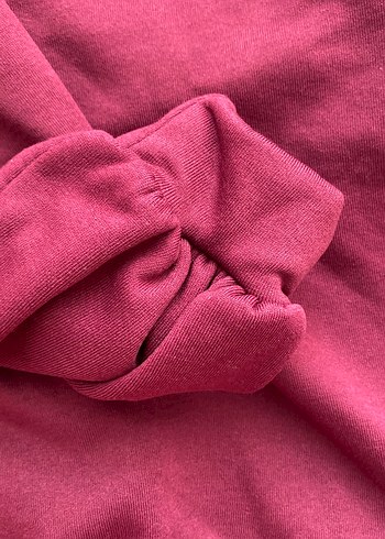 s Beden Bordo Yüksek Yaka Kadın Sweatshirt