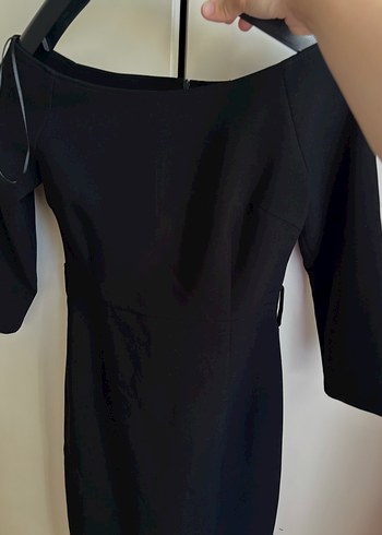 Zara Midi Boy Klasik Siya Elbise