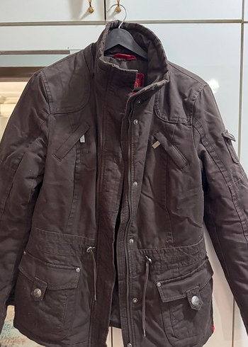 Kadın Kahverengi Biker Deri Ceket - Görsel 2