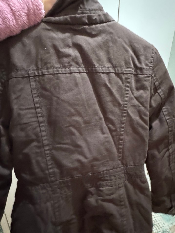 Kadın Kahverengi Biker Deri Ceket - Görsel 4