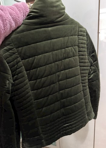 Fermuarlı Yeşil Kadın Mont - Görsel 3