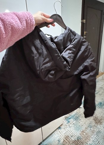 Siyah Düğmeli Street Wear Kadın Ceket - Görsel 3