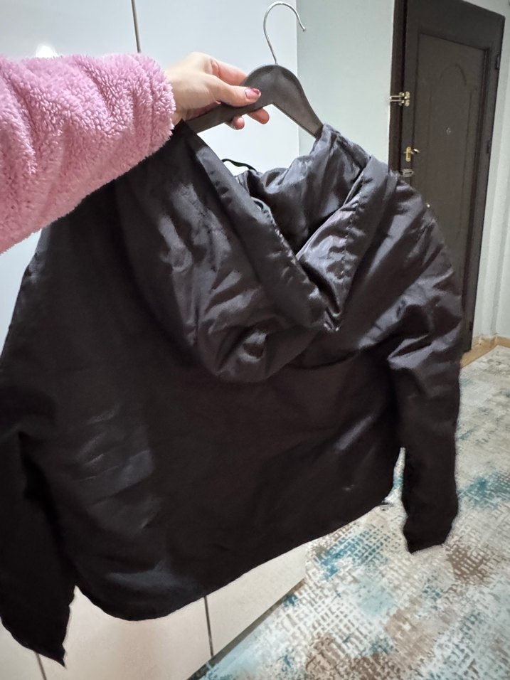 Siyah Düğmeli Street Wear Kadın Ceket - Görsel 3