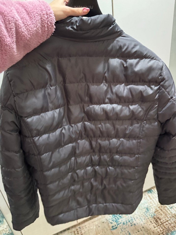 Gri Erkek Sokak Stili Fermuarlı Mont - Görsel 3