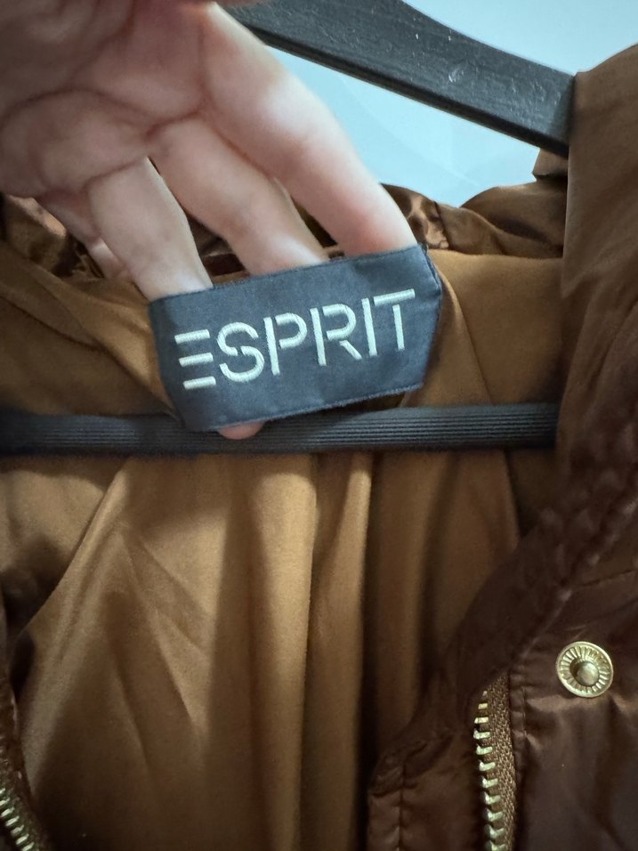 Düğmeli, Kahverengi Kadın Deri Kışlık Mont - Görsel 2