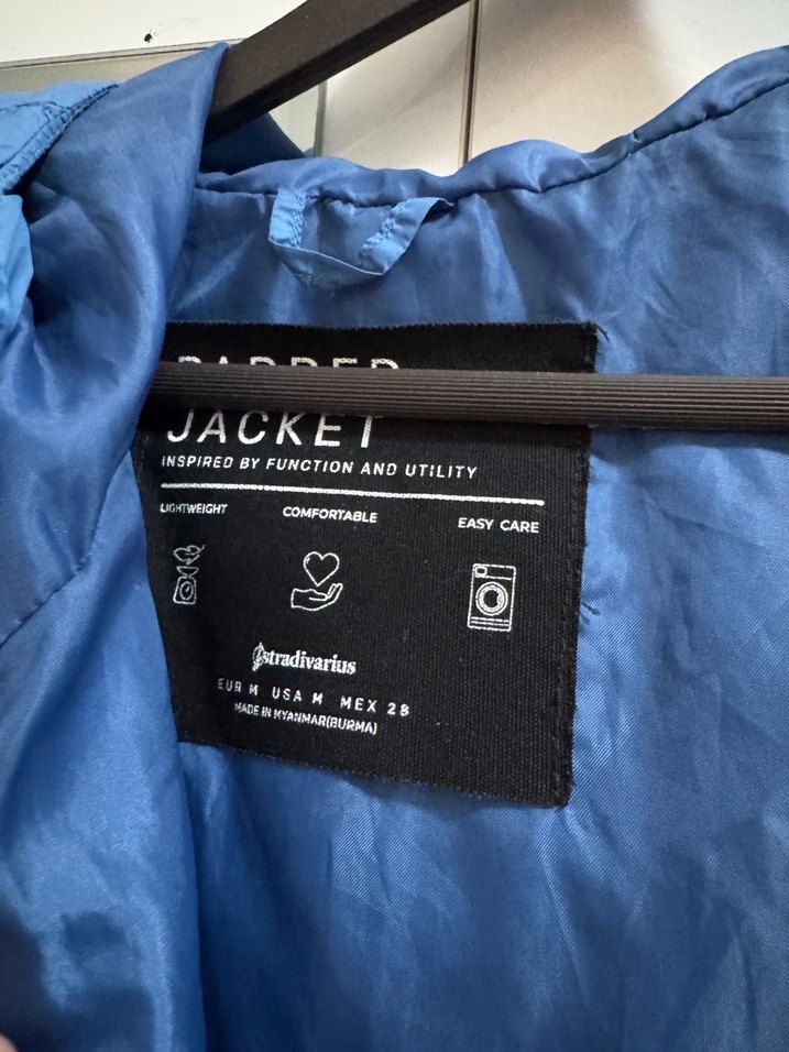 Mavi Fermuarlı Kadın Kışlık Ceket - Görsel 2