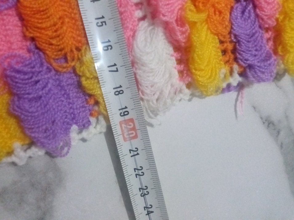 Renkli püskülü Banyo lifi - Görsel 3