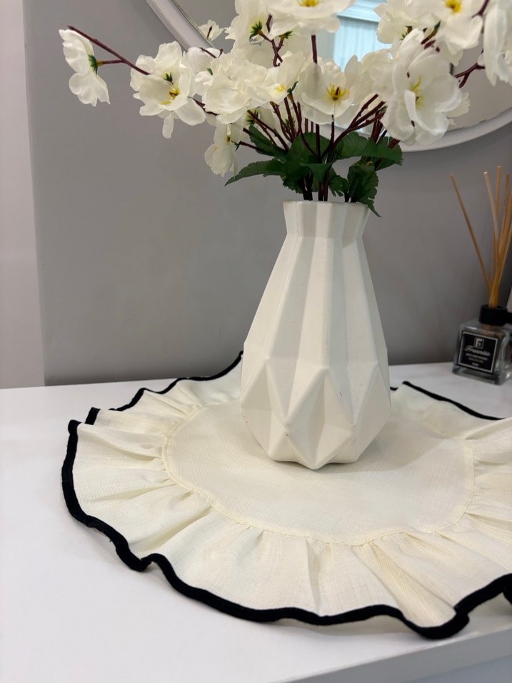 Kenar biyeli krem renk supla - Görsel 3