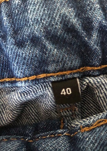 40 Beden Düğmeli Lacivert Midi Denim Etek