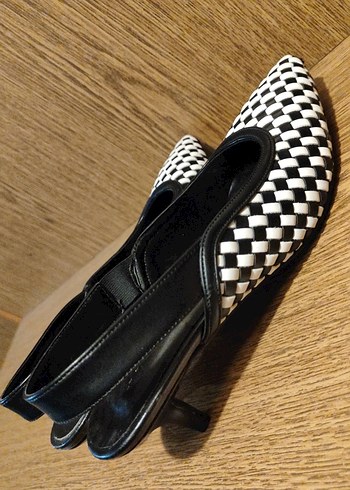36 Beden beyaz Renk Kareli örgü Stiletto Kadın Ayakkabı