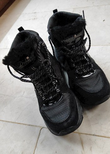 Skechers D'lites kürklü Siyah Kadın Spor Tarz Bot