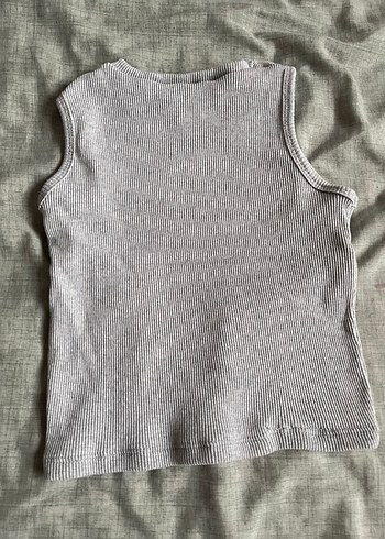 Gri Desensiz Crop Top - Görsel 5