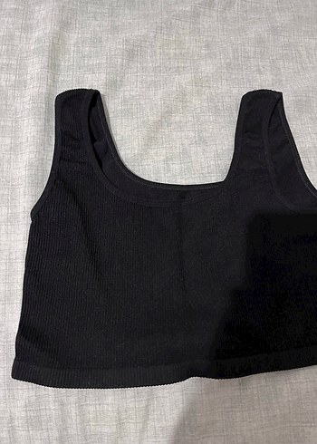 Siyah Kadın Atlet Crop Top - Görsel 4