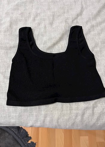 Siyah Kadın Atlet Crop Top - Görsel 5