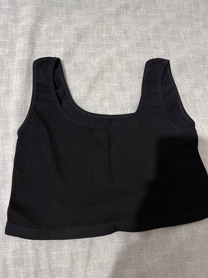 Siyah Kadın Atlet Crop Top - Görsel 3