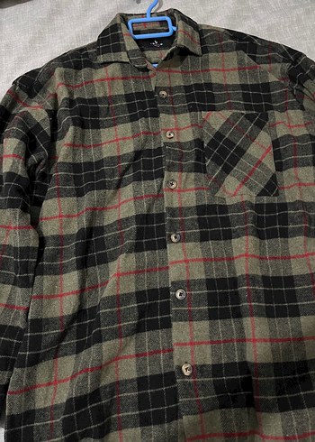 Düğmeli Gri Ekose Erkek Gömlek - Görsel 5