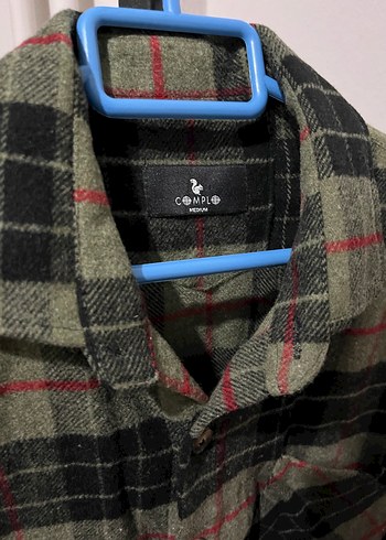 Düğmeli Gri Ekose Erkek Gömlek - Görsel 2