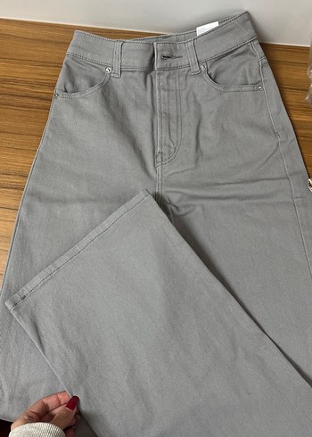 Gri Normal Kesim Kadın Denim Pantolon - Görsel 2