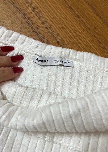 Beyaz Triko Kayık Yaka Kadın Kazak - Görsel 4