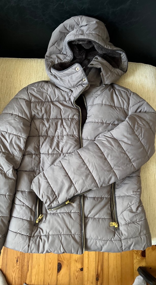 Kahverengi Kapüşonlu kadın Montu - Görsel 4