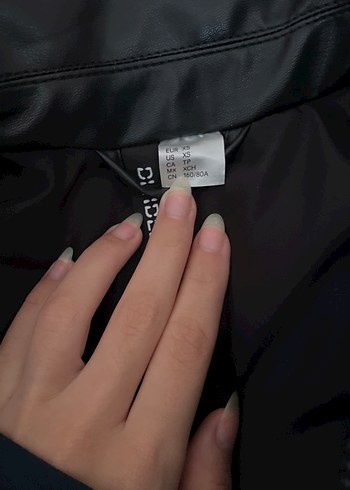 Kadın Siyah Deri Ceket - Görsel 5