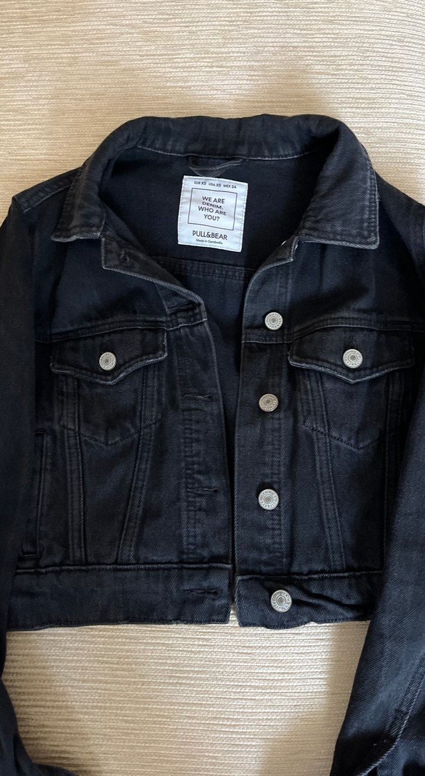 Kadın pull and bear Denim Ceket - Görsel 2
