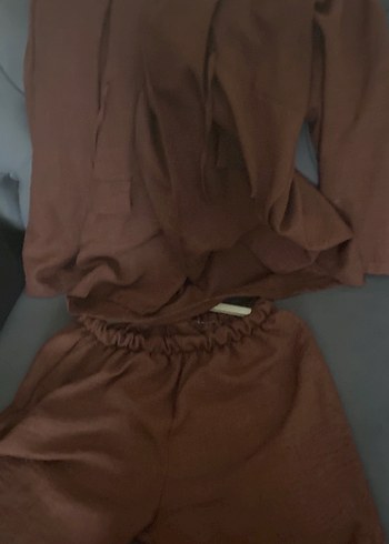 Kadınlar için Uzun Kahverengi Salaş takım - Görsel 2